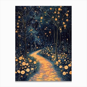 Gustav Klimt Print Night Forest Trees Painting Klimt Exhibition Poster Painting Decor Full Canvas Print