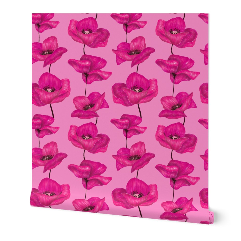 Poppy Flowers XL - Hot Pink