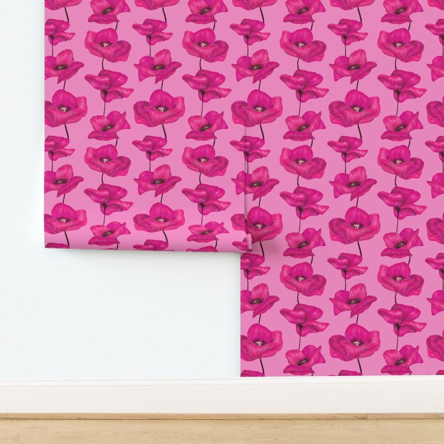 Poppy Flowers XL - Hot Pink