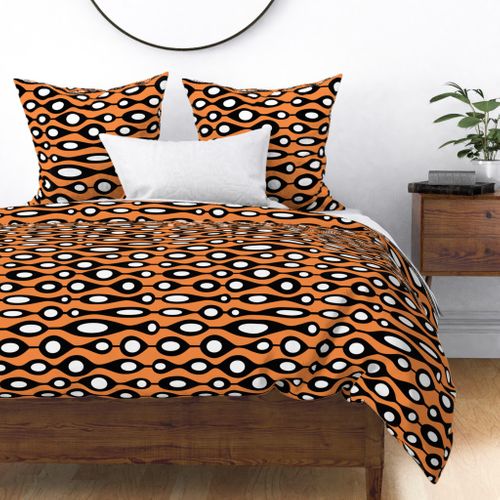 Groovy Orange Geometric Mid Century Pattern