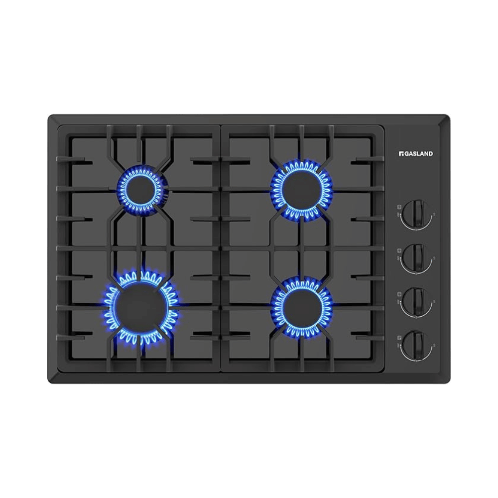 30" 4 Burner Black Enamel Gas Cooktop