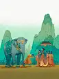 Cao Chong weighs an Elephant : This project was made for the &quot;Cengage Look Anthologies&quot;.Cao Chong is best known for his ingenious method of weighing an elephant using the principle of buoyancy. He was considered by his father as a possible succe