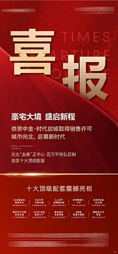 红色喜报海报-源文件