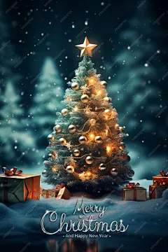 Merry christmas and happy new year background