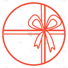圆形线条矢量礼物礼品元素