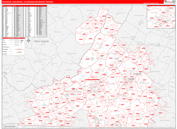 Lynchburg Va Zip Code Map - Map