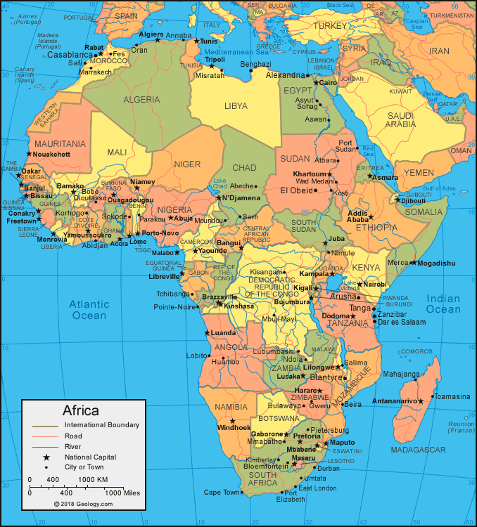 Map Of Africa With - Dorrie Katharina