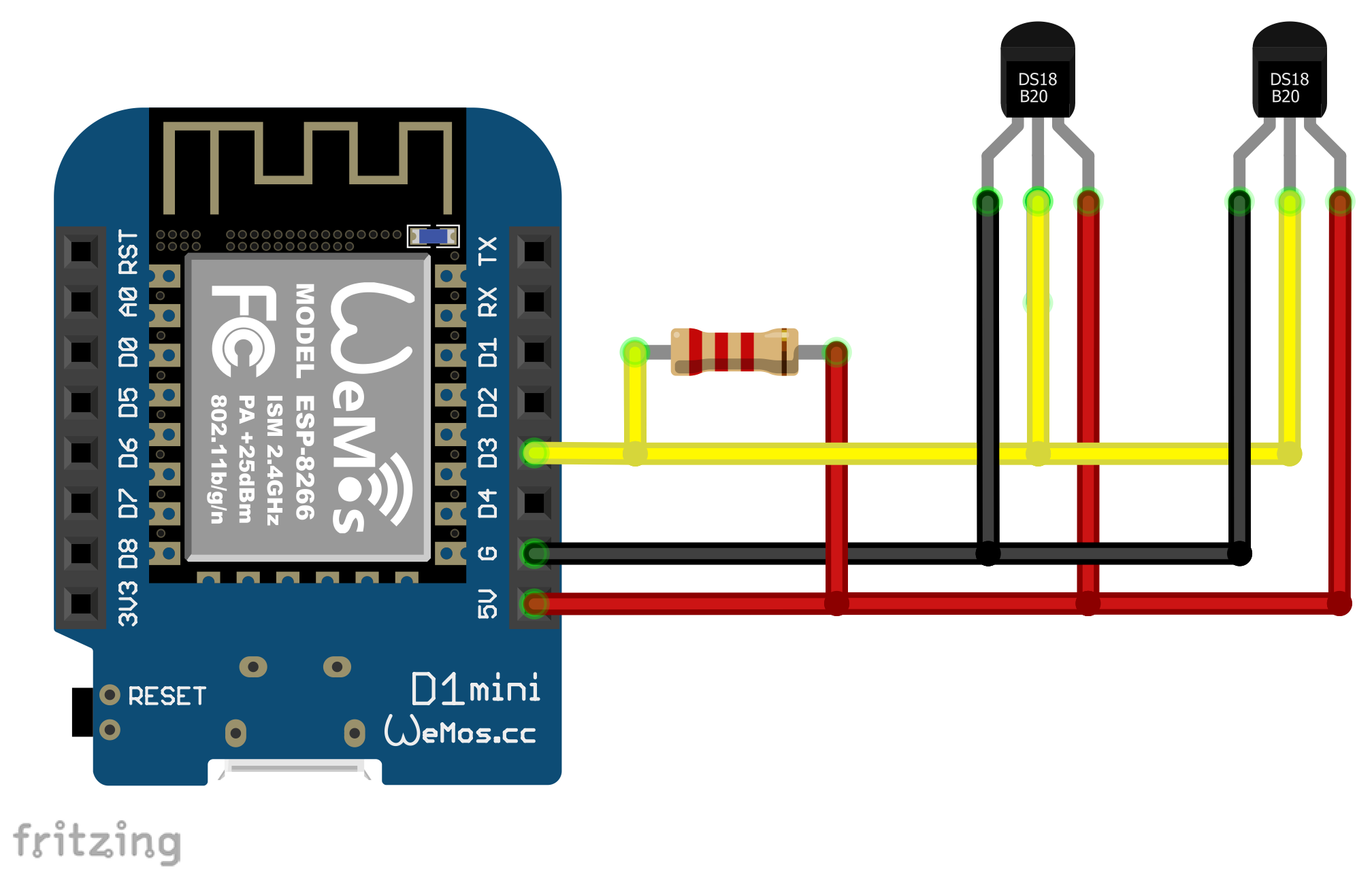 Temp2IoT wiring