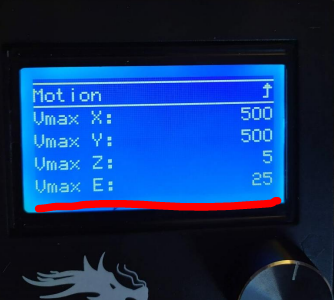 EMax Speed on Ender 3