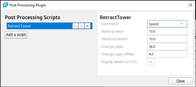 Settings Script RetractTower