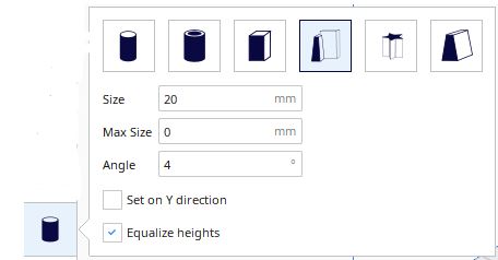 Numeric input field in the tool panel