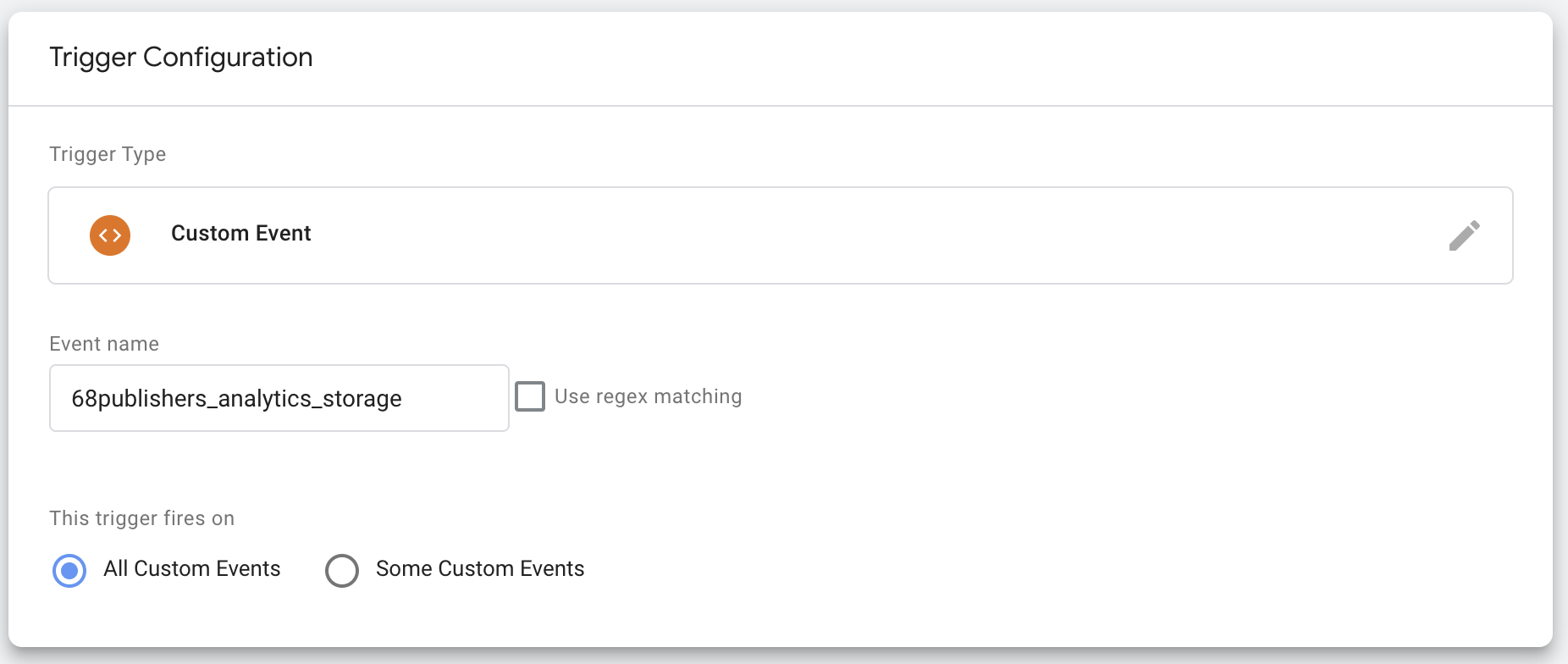 Analytics storage trigger