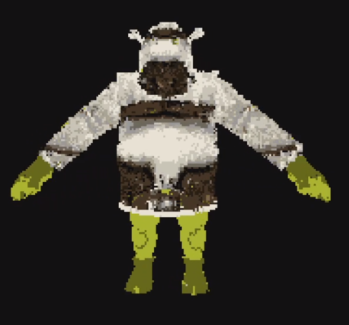 3D shrek model with a texture