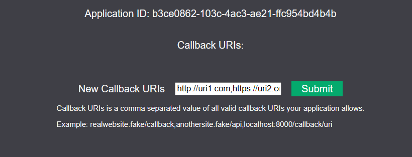 Callback URIs