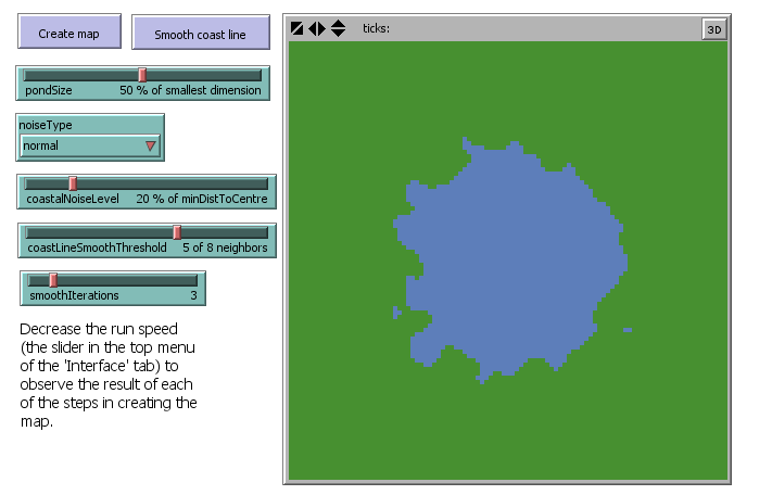 Step 4 interface in NetLogo