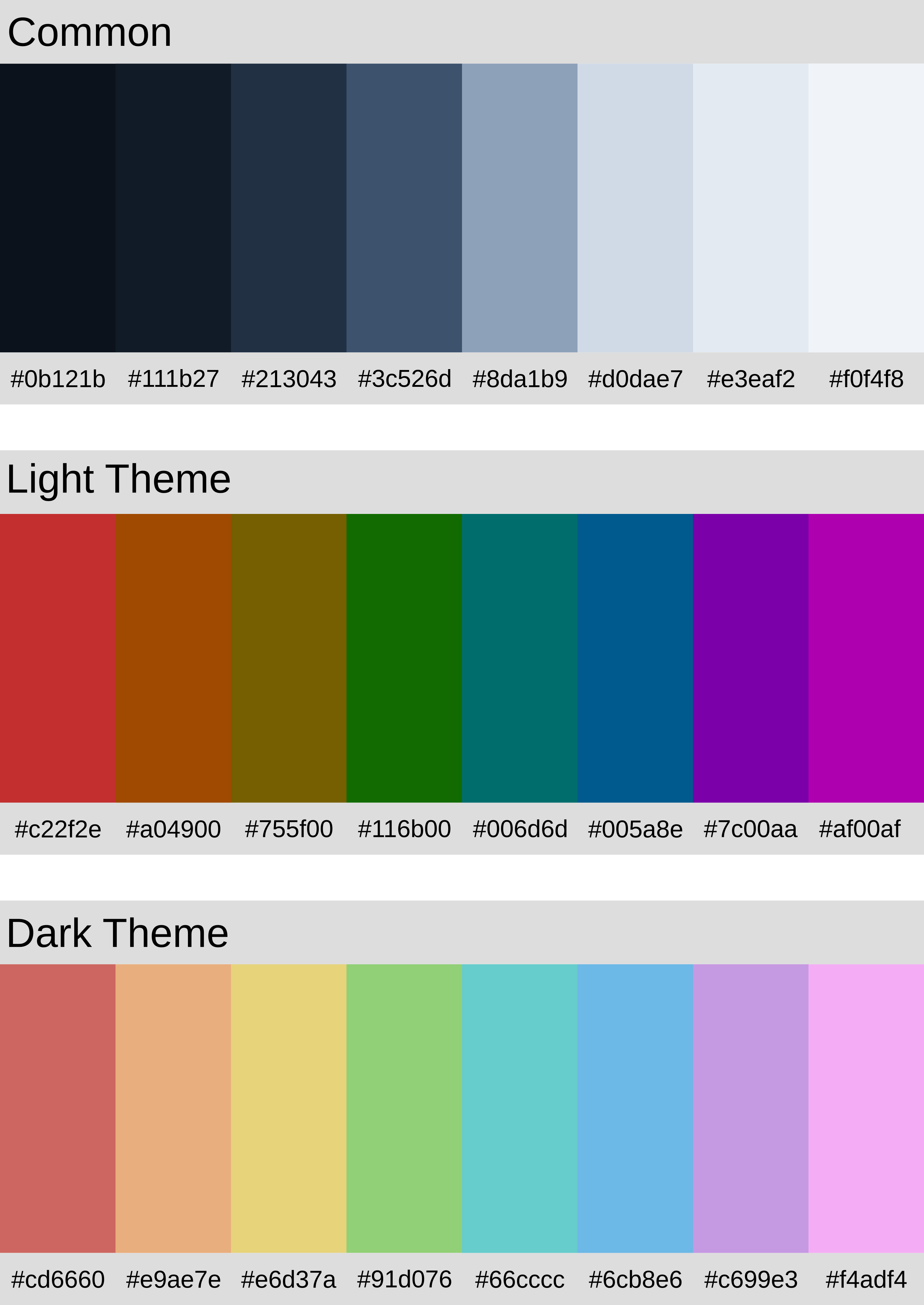 Coldark Palette Colors