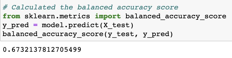 Random Oversampling Balanced Accuracy Score