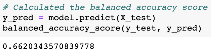 SMOTE Oversampling Balanced Accuracy Score