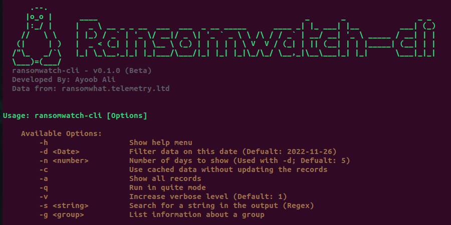 ransomwatch-cli