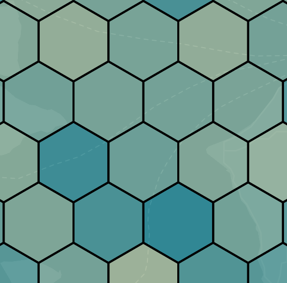 pointy hexagon grid