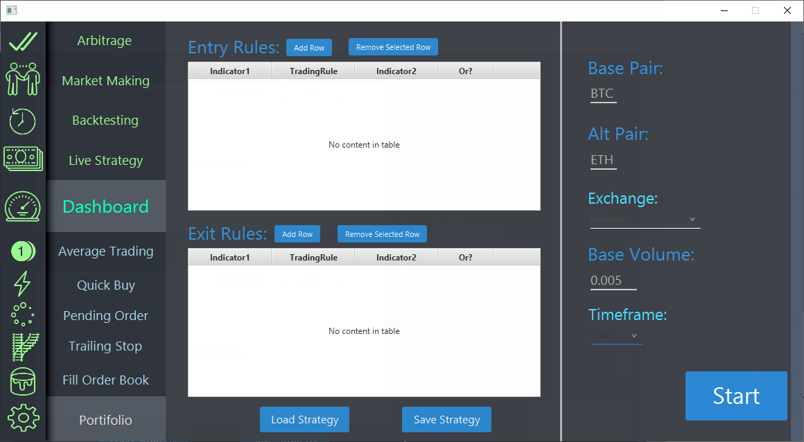 Live Technical Trading