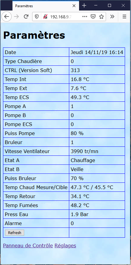 Setting Page