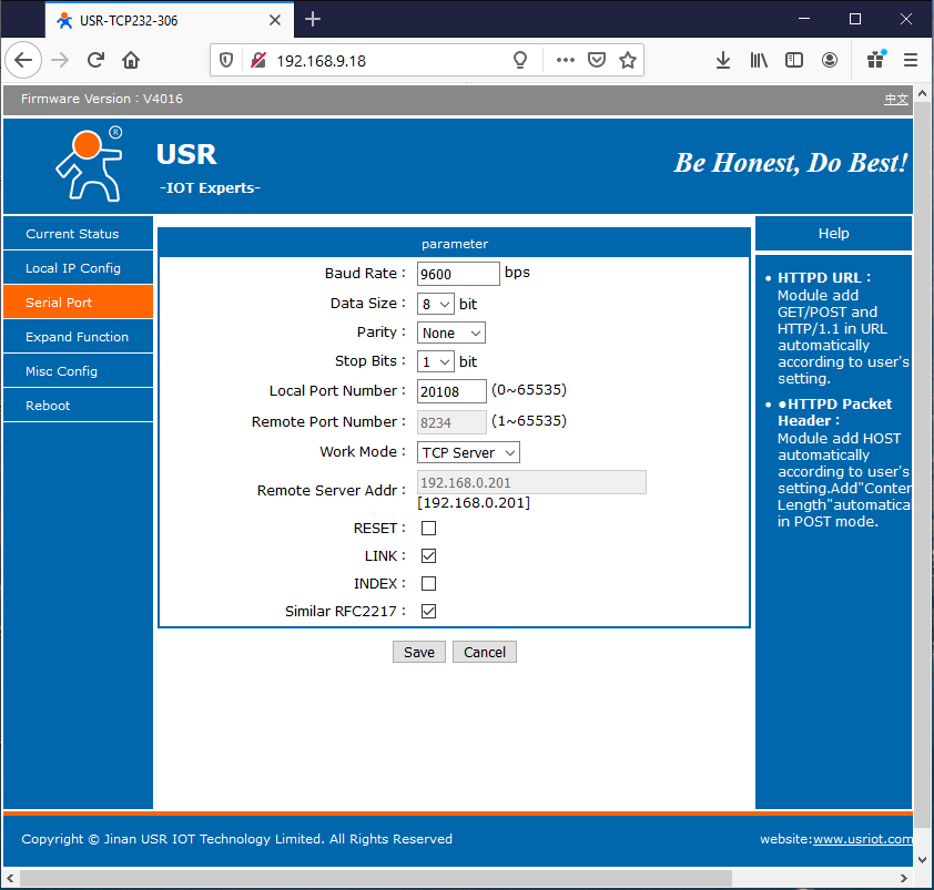 Module setup