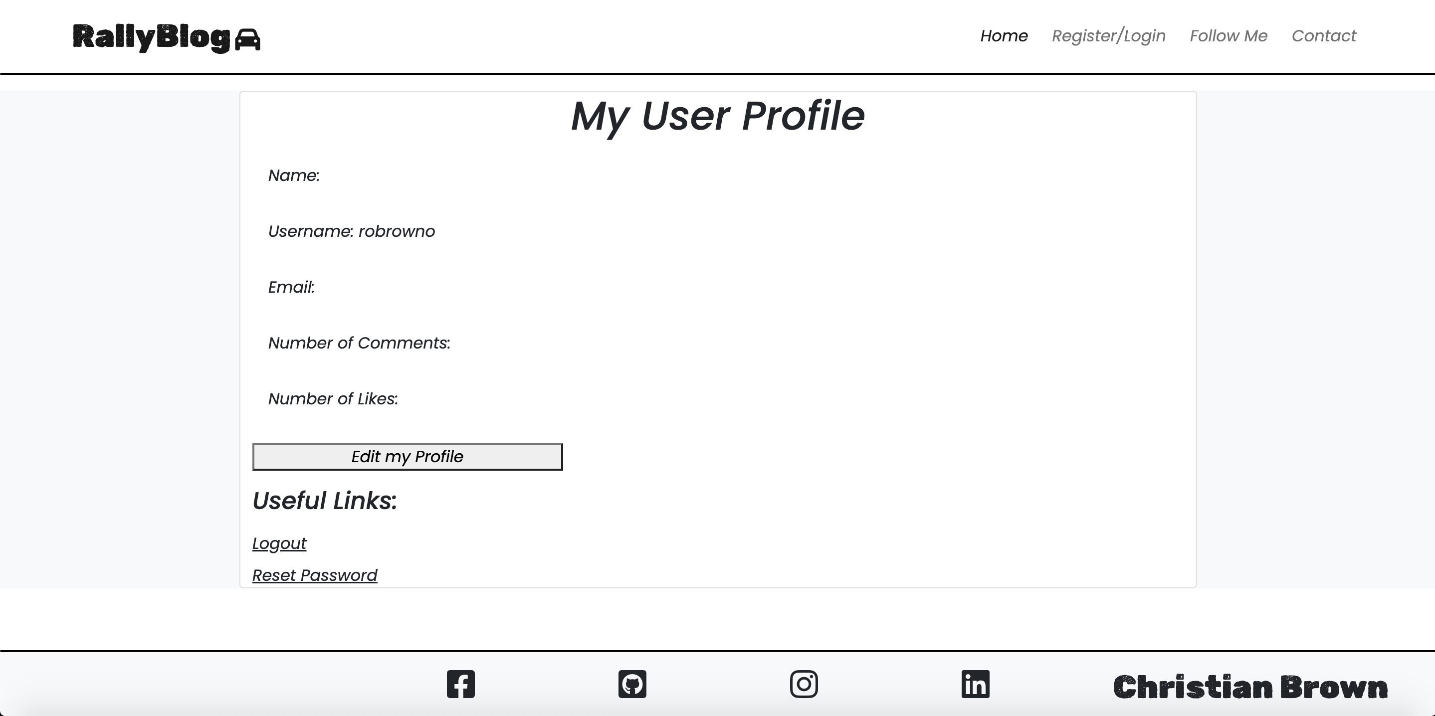 Early Development Profile Page