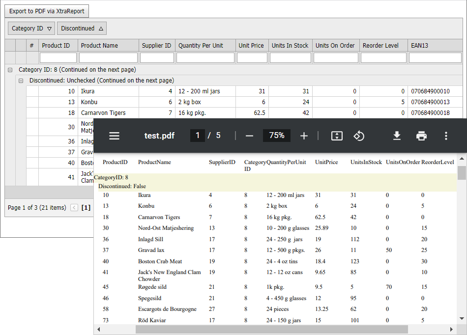 Create a Report Based on Grid View Data