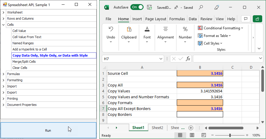 Spreadsheet Document API - List of Supported Operations