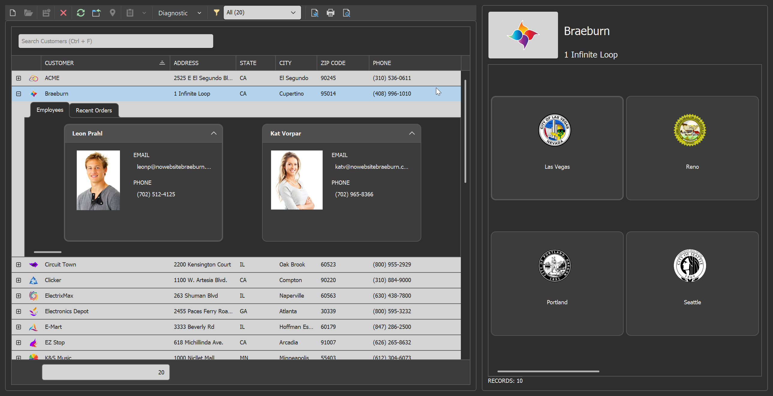 WinForms Master Detail Grid