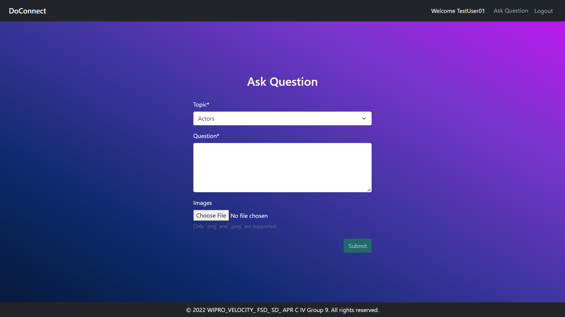 Ask Question Page