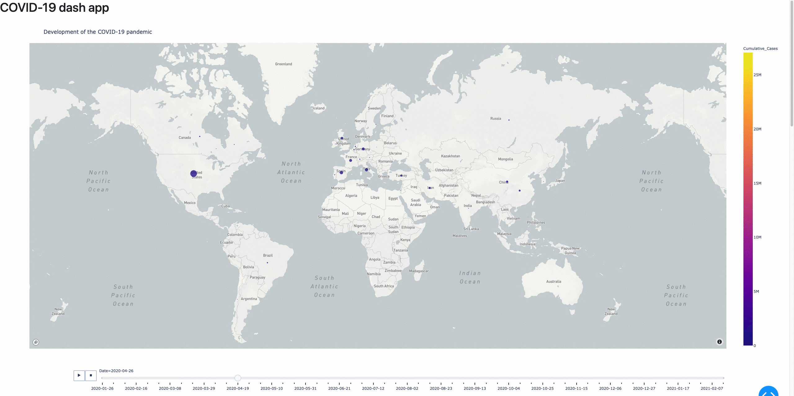 Showcase animated map