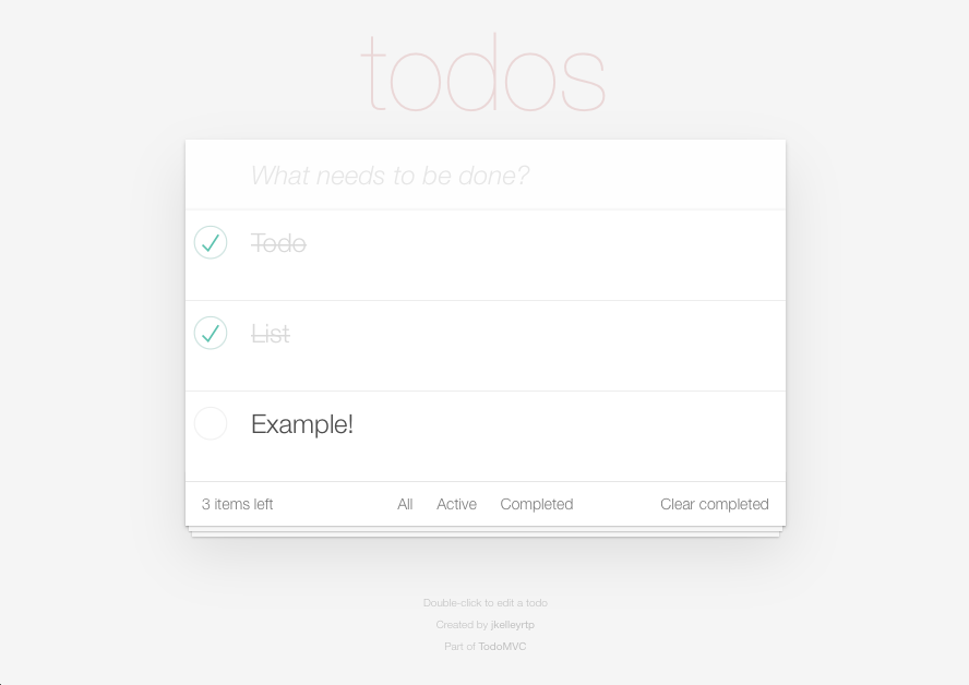 TodoMVC example