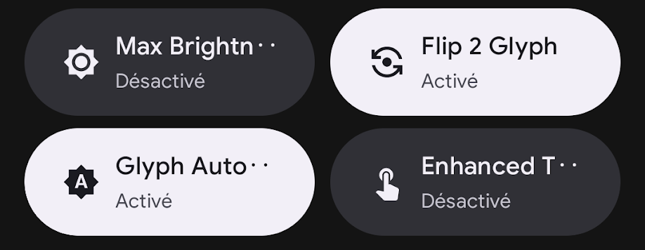 Example of quicksettings tiles