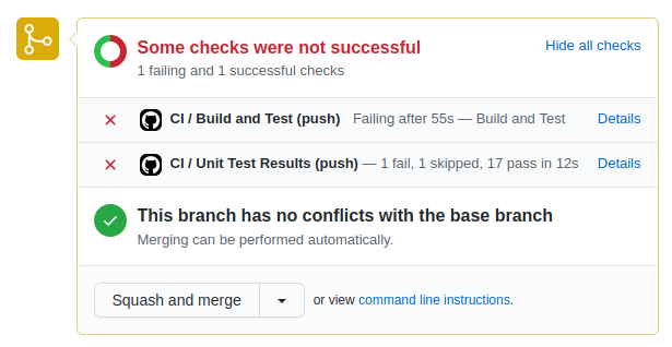 pull request checks example