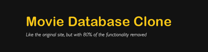 movie database clone