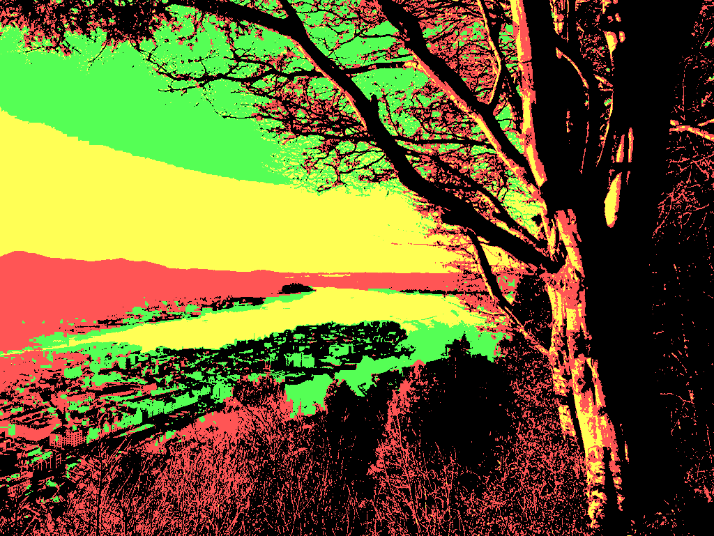 Threshold with default settings. CGA Mode 4 | Palette 0 | High