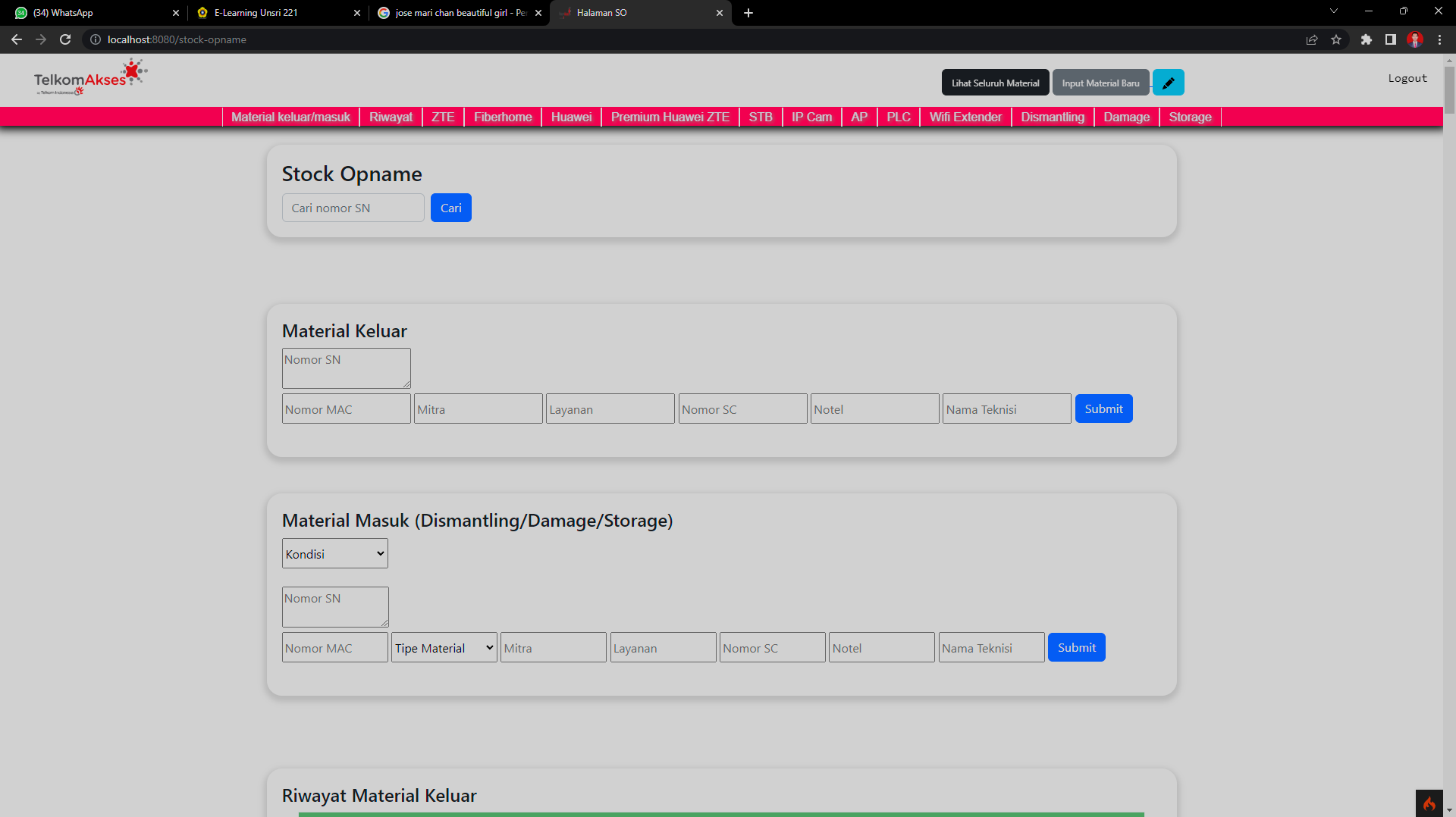 Stock Opname Page