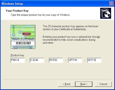 Windows XP Setup