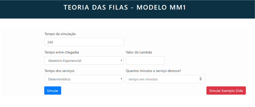 Exemplo de configuração