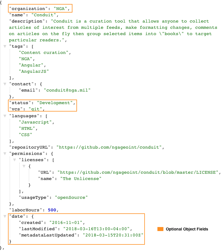 NGA Conduit OSS Project Example