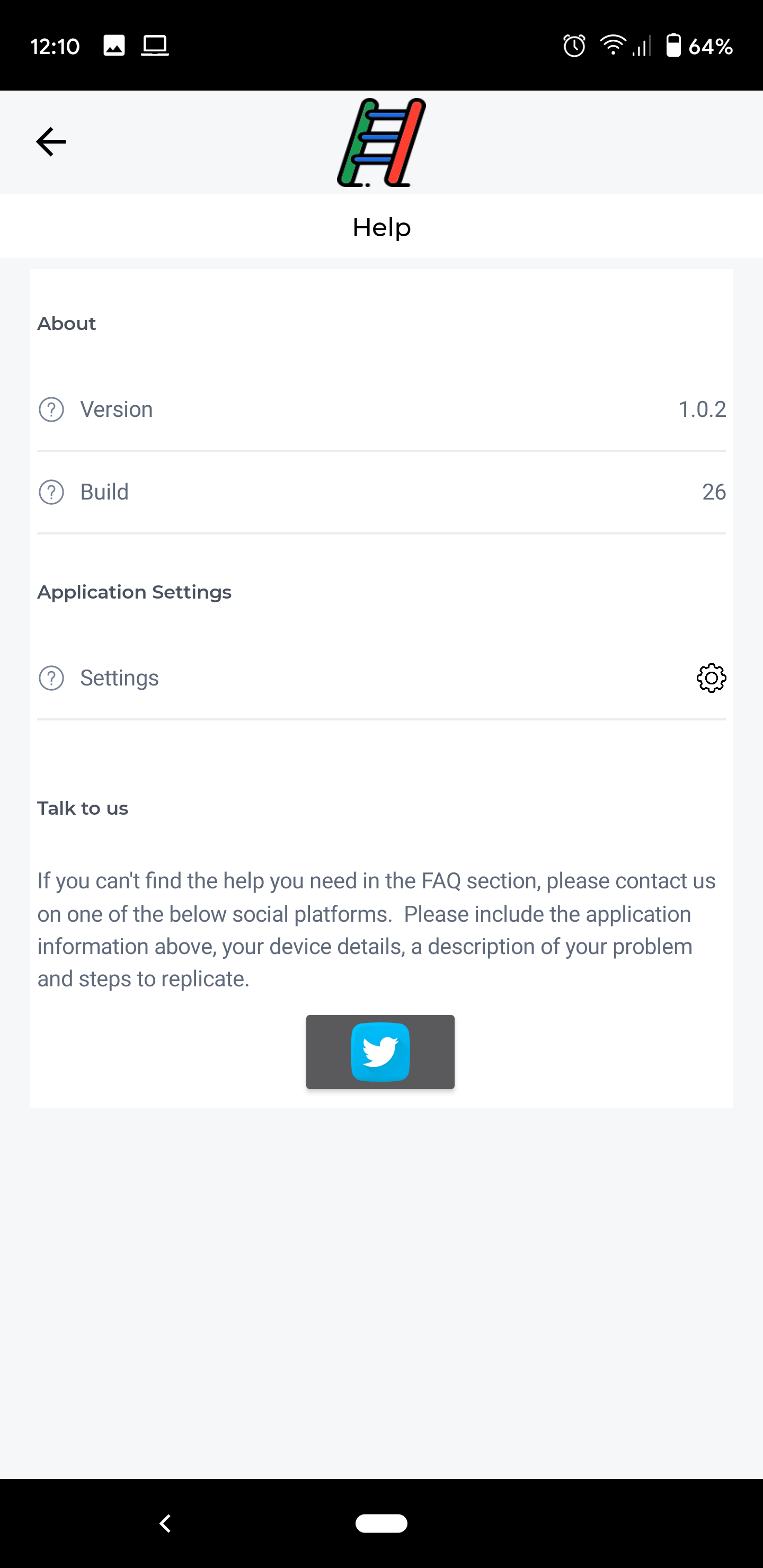 Settings View - Help