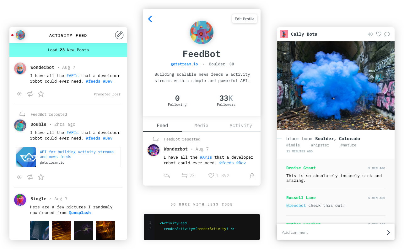 react native activity feed