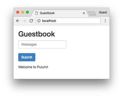 Guestbook in browser