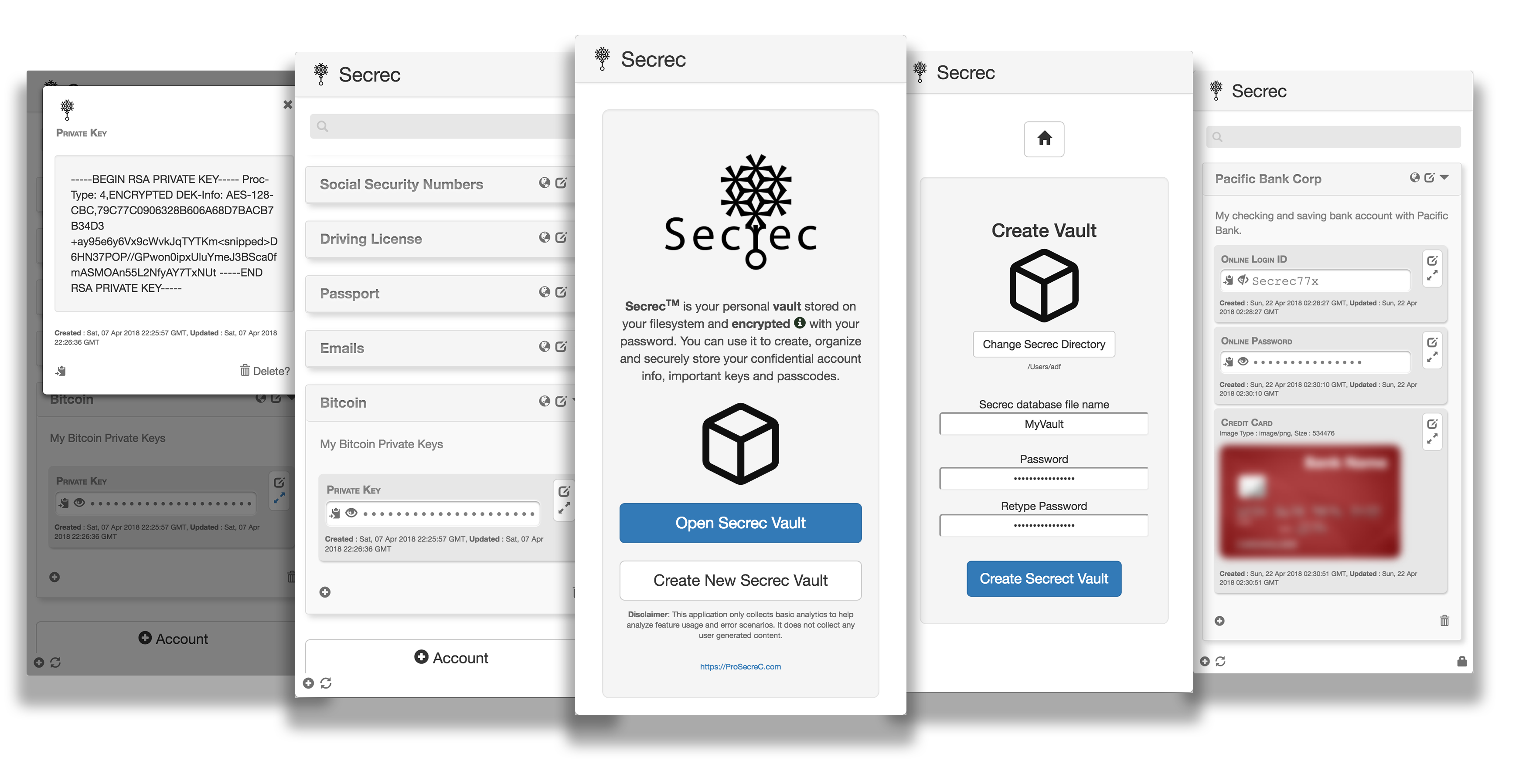 Secrec App Screenshot