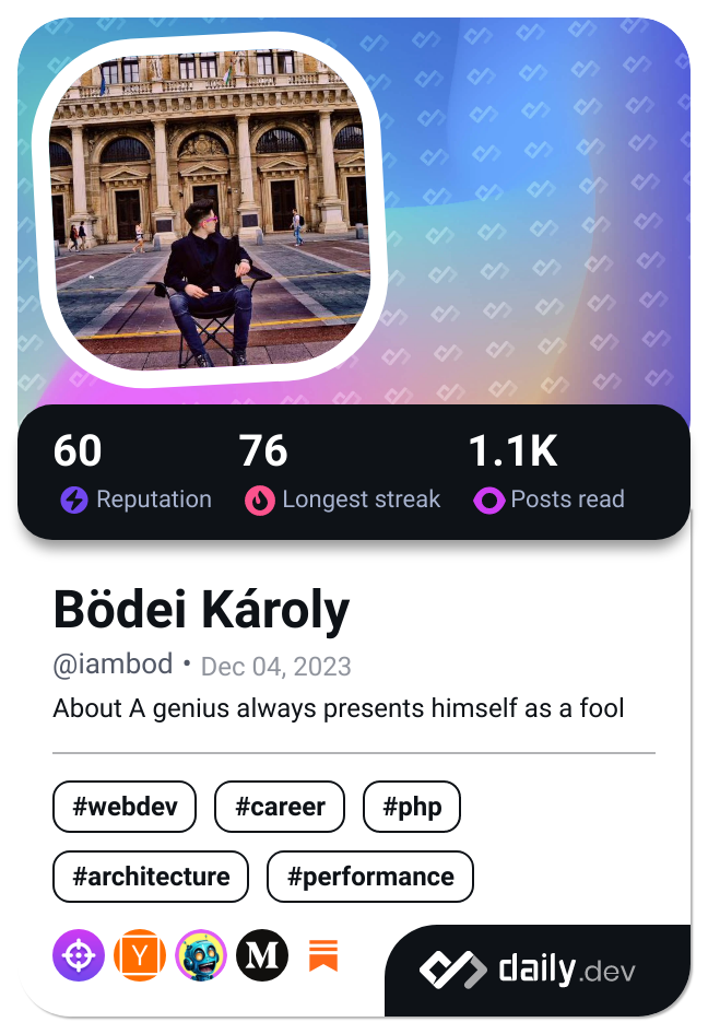 Bödei Károly's Dev Card