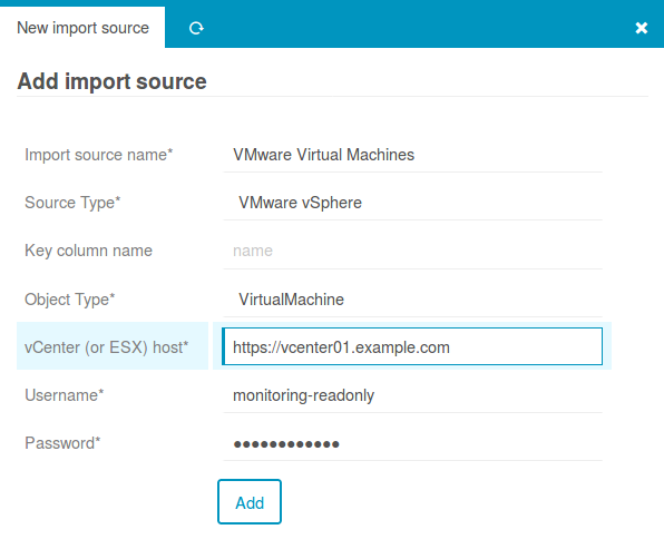 Import from VMware vSphere