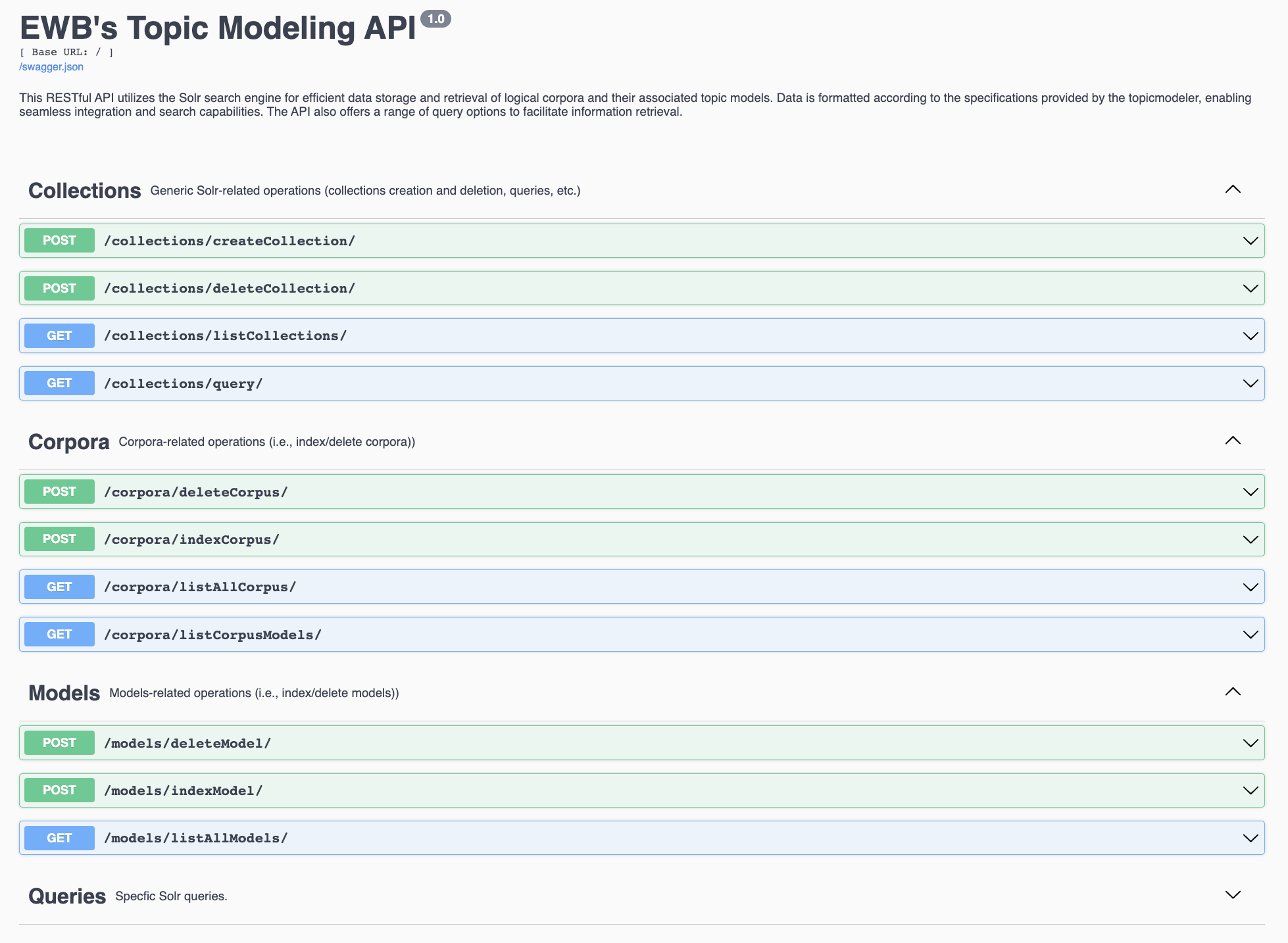 EWB's TM Api