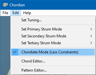 Chordiate Mode toggle location